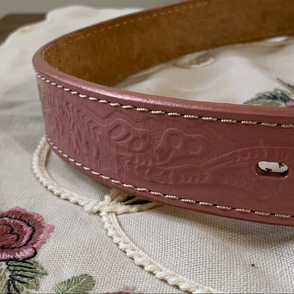 Equestrian Leather Tooled Belt - Picture 7 of 12